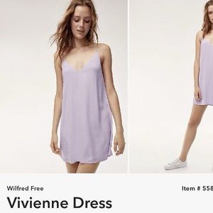 Aritzia Wilfred Free Lilac Vivienne Dress XXS